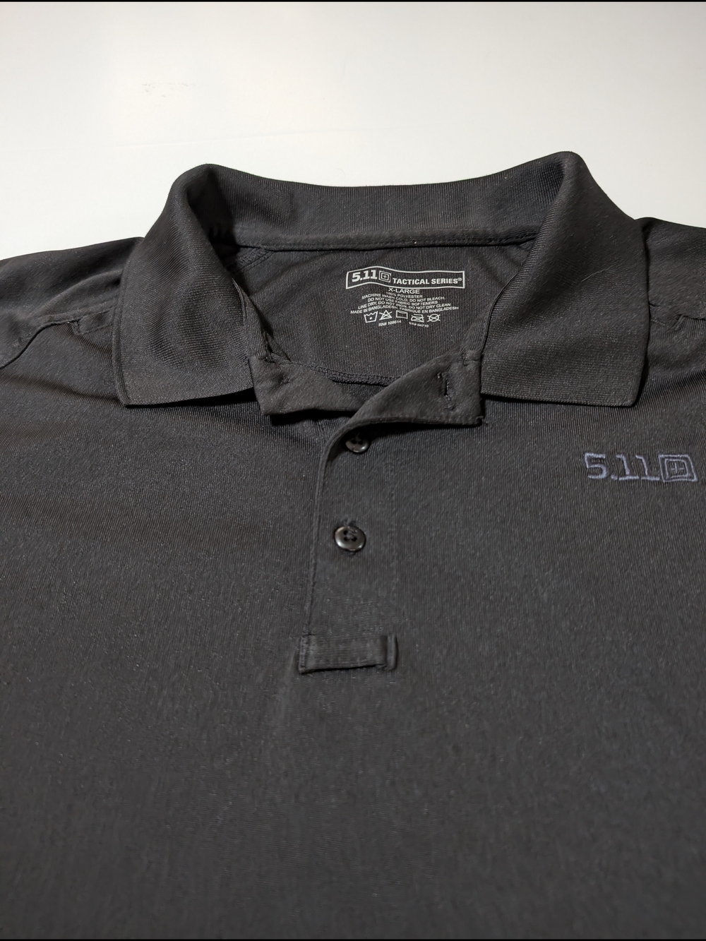 5.11 Tactical Black Polo with Raised Logo